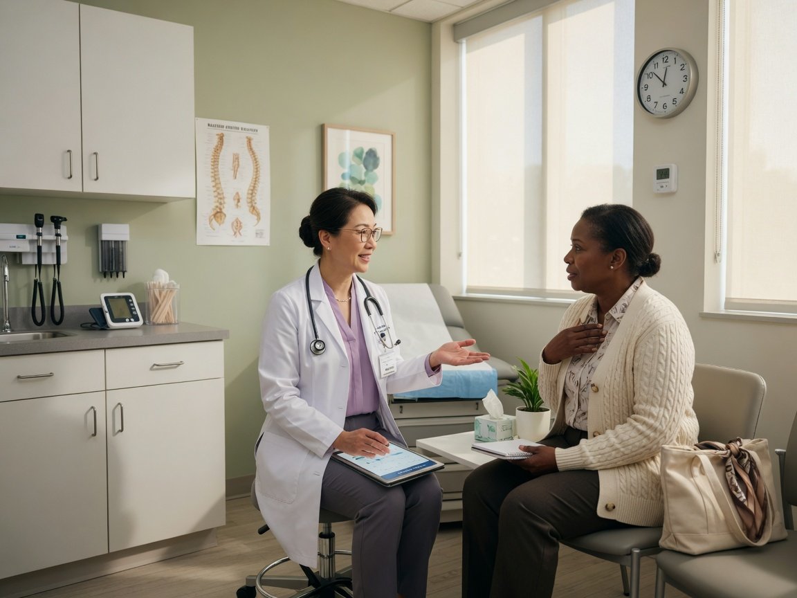 Care team conversation in clinic